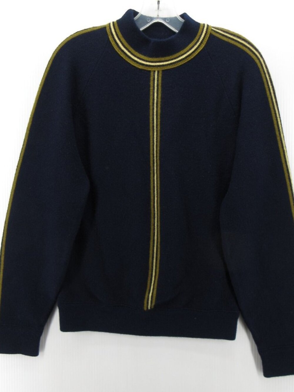 VINTAGE Sears Kings Road Sweater Small Sportswear Striped 70s Orlon